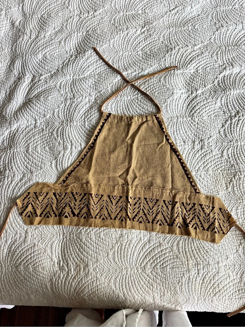 MACRASPIRIT Bohemian Halter Top Crop Top in Brown (Natural Fibers and Natural Dy